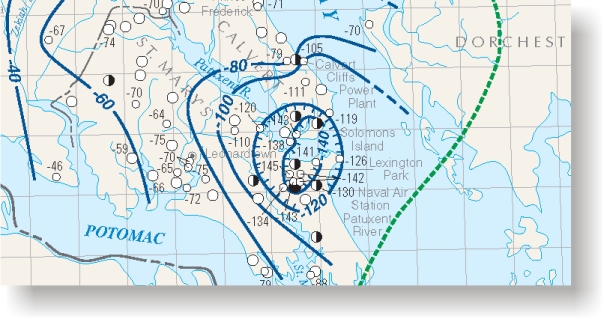 2009 Aquia potentiometric surface map